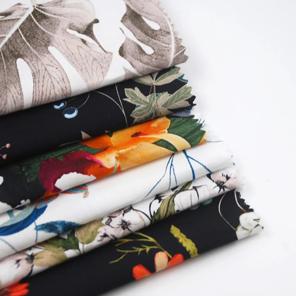 WJ-6248D Customized Hawaiian Designs Big Floral Style Women Digital Print Cotton Fabric