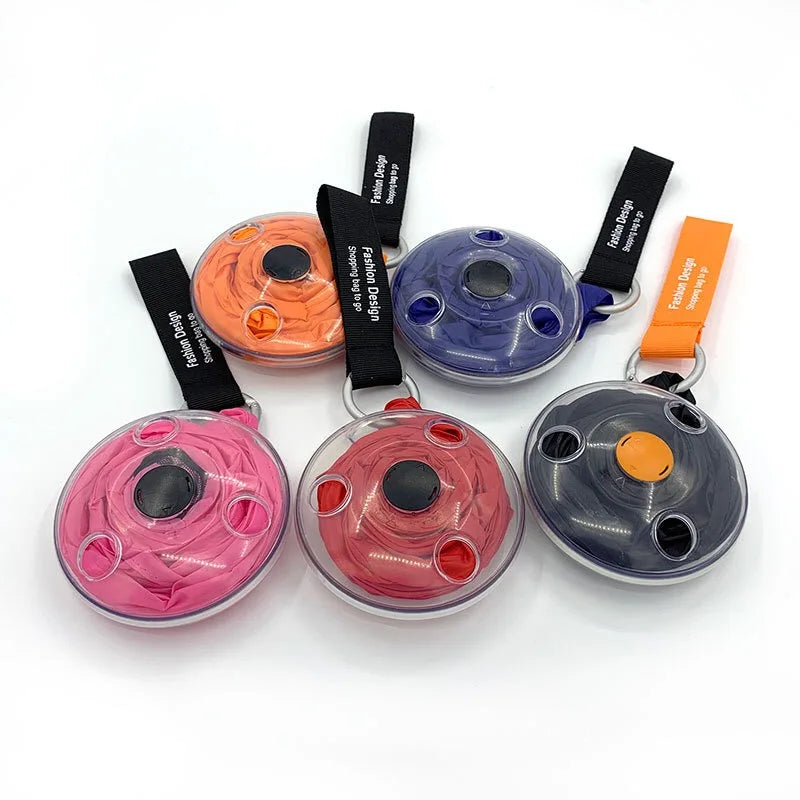 Eco Friendly Folding Disc Shopping Bag to Roll up