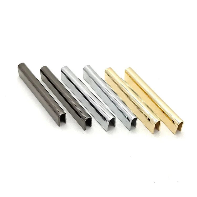 Brass Rectangle Strap Ending Clips Cheap Price Metal Webbing Decorative Belt Stopper Ends Bag Hanger Hardware for Cap Bags
