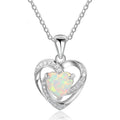 Trendy 925 Sterling Silver Style Opal Stone Pendant for Women