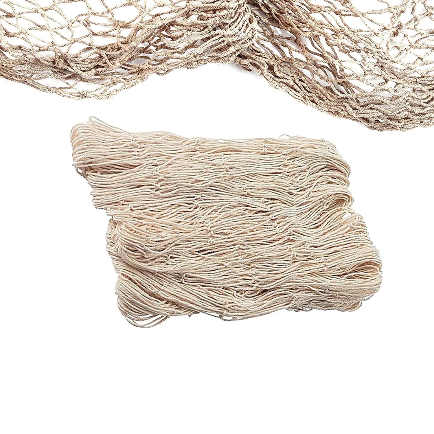 Natural Fish Net Party Decorations for Pirate Party Hawaiian Party Nautical Themed Cotton Fishnet Party Accessory X0011