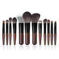 12 PCS Blender Beauty Manufacturer Cosmetic Wholesale Buy Custom Wooden Handle Travel Make up Brushes With Bag