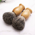 Mens Grooming Bamboo Handle Pure Black Badger Hair Knots Custom logo Wooden Shave Brush for Men Shaving