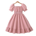 High-quality Sample Making Cute Party Dresses for Girls Elegant and Fashionable for Special Occasions Short Sleeve New Year