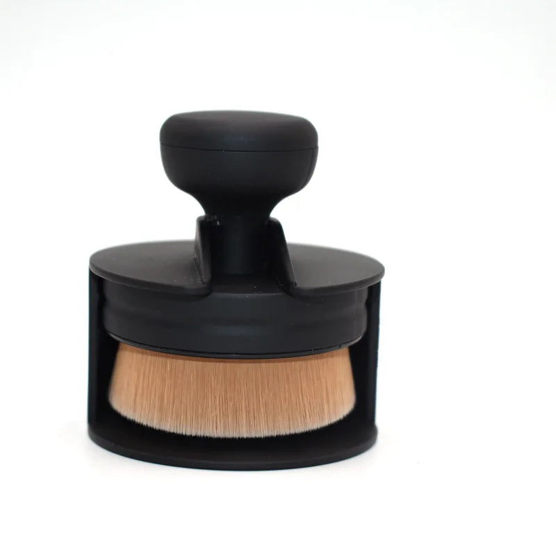 Custom Brushes Logo Full Round Head Brush Synthetic Hair Frosted PVC Plastic Handle Car Cleaning Brush