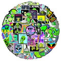 50Pcs Girl Like Cartoon Aliens Graffiti Stickers Decorative Label for Luggage Laptop Guitar Helmet Skateboard Waterproof Sticker