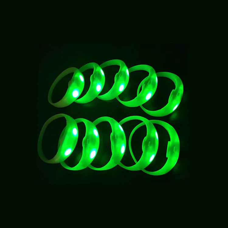 Wholesale Silicone Music Wrist Band Led Customized Bracelet Flashlight Wristbands Rgb Led Bracelets for Party