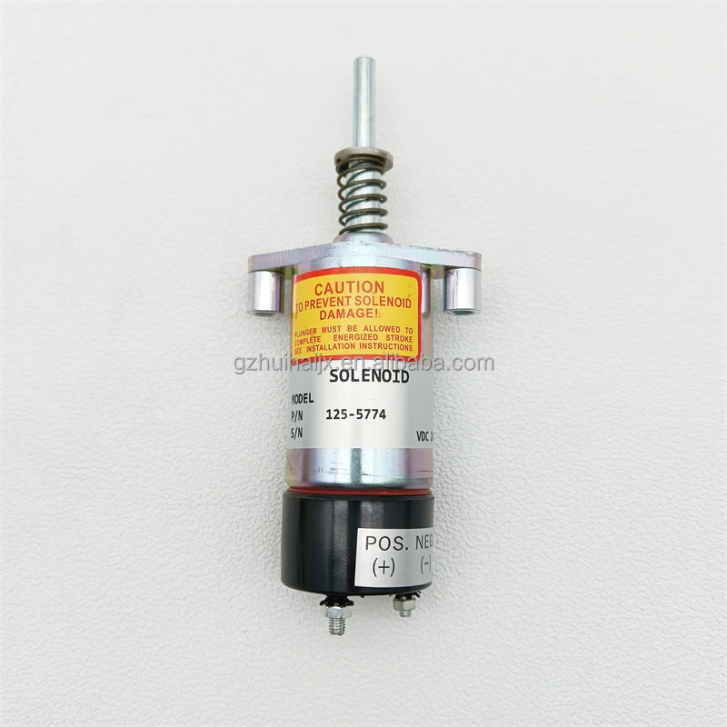 Construction Machinery Part 24V Fuel Shutoff Solenoid Valve 125-5774 1255774 for Loader R1300G Engine 3204 3304