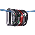 CE Certified 30kN Auto Locking D Shape Carabiner Heavy Duty Aluminum Alloy Climbing Carabiner for Fall Protection & Outdoor