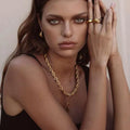 Joolim Jewelry 18K Gold Plated Chunky Rope Chain Necklace Stainless Steel PVD Gold Plated Jewelry MegaBDM