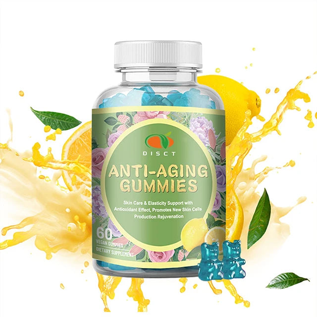Hot Sale Natural Healthcare Herbal Collagen Anti-Aging Gummy Candy Supplement for Skin Brightening Wrinkles Elasticity Dark