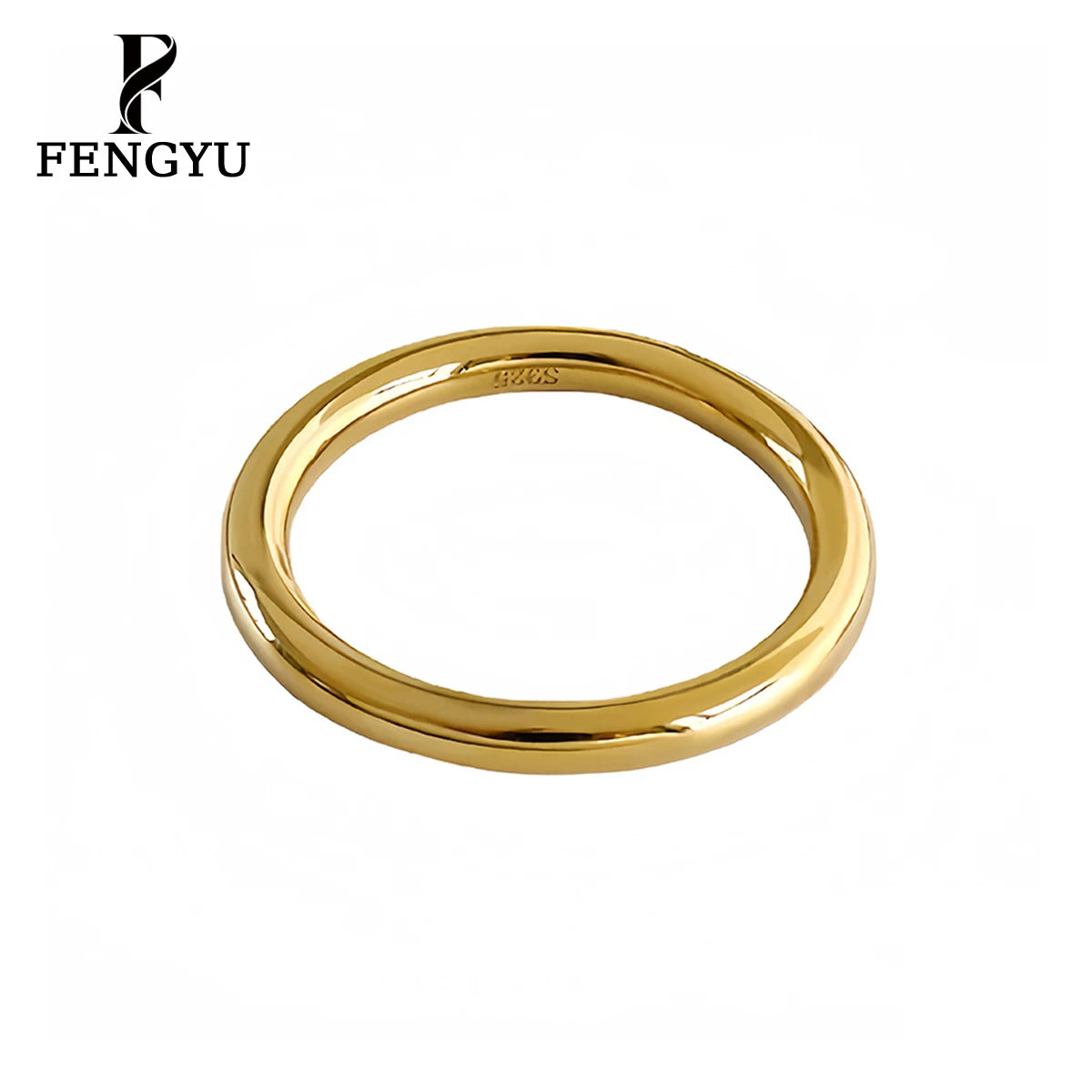 Minimalist 18K Gold Plain Ring Band 925 Sterling Silver Luxury Rings for Womens Designer Custom Fine Jewelry Wholesale