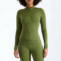 Custom OEM Recycled Polyester Breathable Eco-Friendly Yoga Jacket for Women Fitness Workout