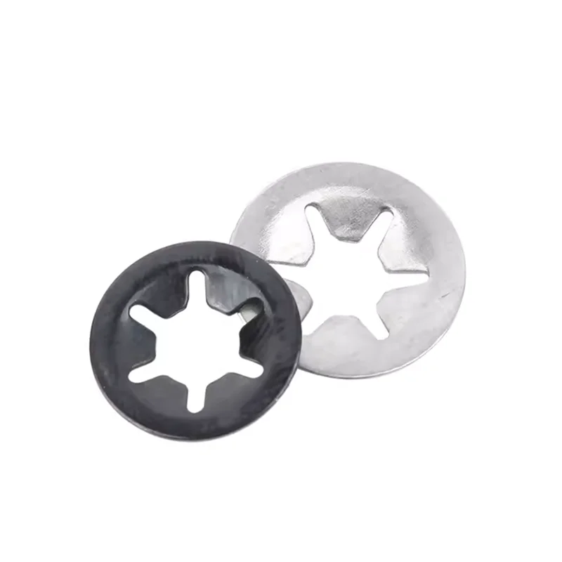 Factory Direct Spring Steel Stainless Steel Retaining Starlock Washer for Shaft Star Toothed Lock Washer 4mm 6mm 8mm 10mm 12mm