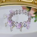 Colorful World ~ Glass Flower Crystal Beaded Bracelet Beautiful Convallaria Tassel Charm Bracelets for Women Gift Jewelry