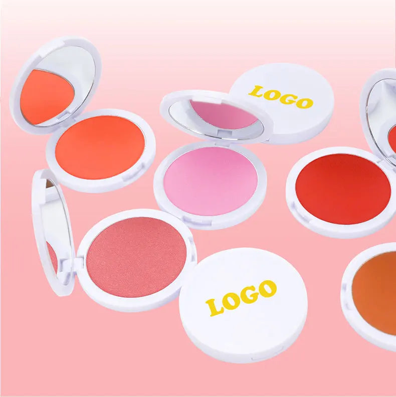 24 Colors High Pigment Blush Private Label Single Blush Palette Fine Powder Blush Private Label