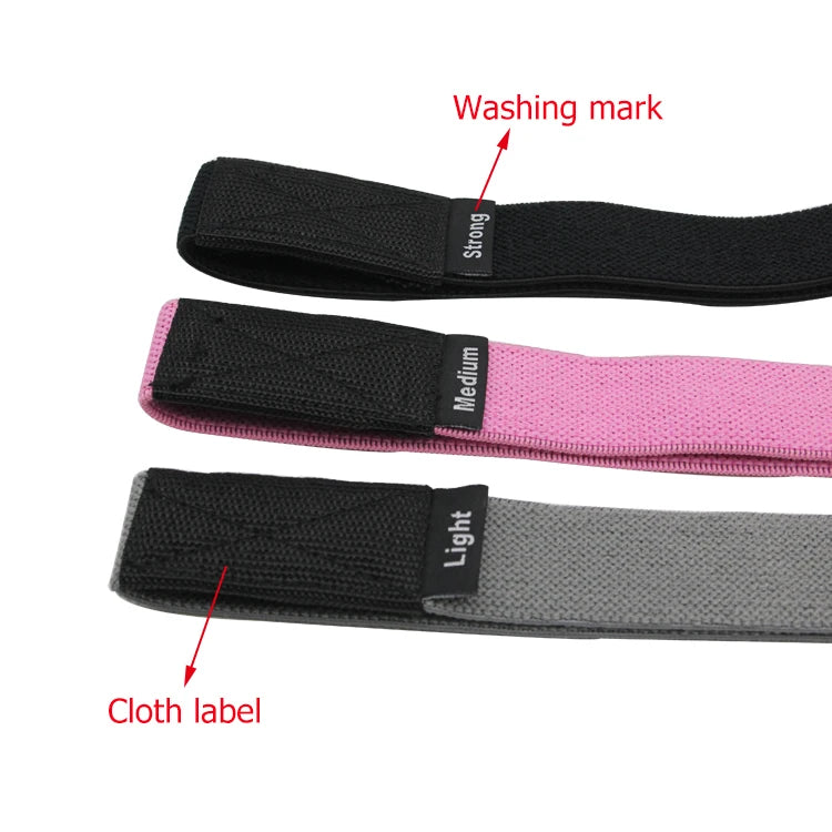 Custom Long Fitness Booty Bands  Fabric Resistance Band Set Bands Hot Style