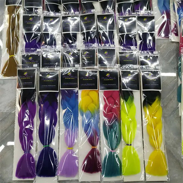 82 Inch 165g 64 Inch 100g Ombre Synthetic Braiding Hair Yaki Hair Braid  Cheap  400g High Hair Extensions Acceptabl