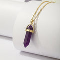 Healing Crystal Gemstone Hexagonal Necklace for Women Natural Stone Fashion Pendant Jewelry