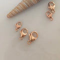 Premium 14K Rose Gold Filled Clasp 14K GF Brass Round Lobster Clasp for Necklace Jewelry Making