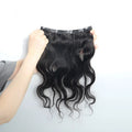 PU Clip in Human Hair Extensions Body Wave for Black Women Brazilian Virgin Hair Seamless Clip in Hair 120g