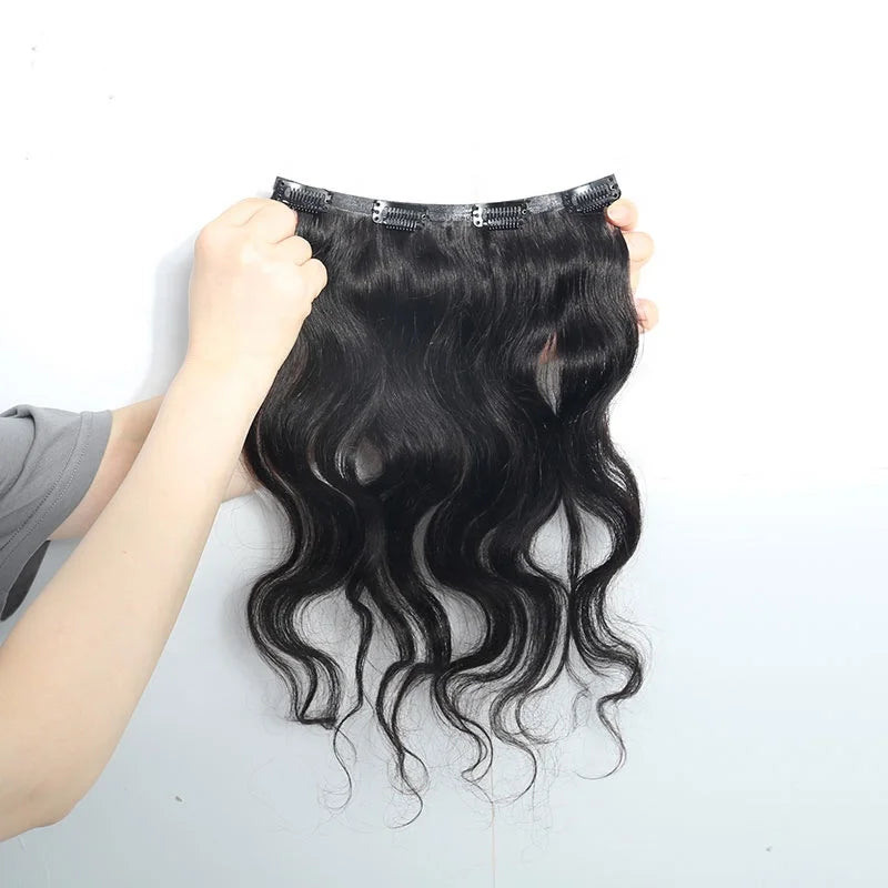 PU Clip in Human Hair Extensions Body Wave for Black Women Brazilian Virgin Hair Seamless Clip in Hair 120g