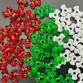 Wholesale 10mm Opaque Plastic Tri Beads Clear Christmas Triangle Decorations 500g/Bag Bulk Assortment