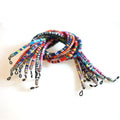 New Ethnic Style Thick Round Color Cotton Glasses Rope Lanyard Sunglasses Handmade Bohemian  Sunglasses Accessories