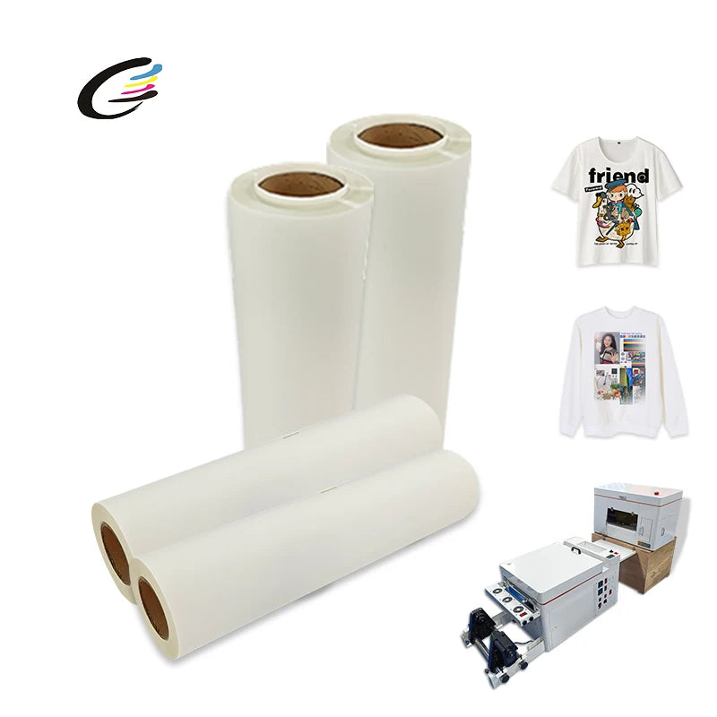 Fcolor Transparent Hot Peel PET Film A3 A4 Roll Heat Transfer PET DTF Film for L1800 Printer