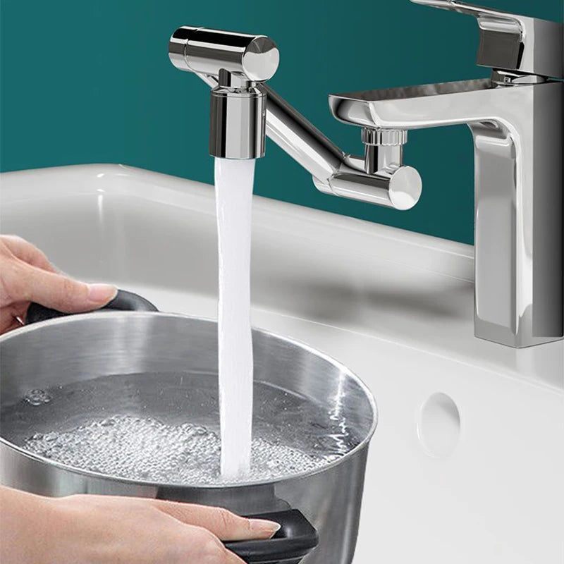 Universal 1440-Degree Rotatable Extender Spray Head Anti Splash Filter Metal Copper Mouthwash Robotic Arm