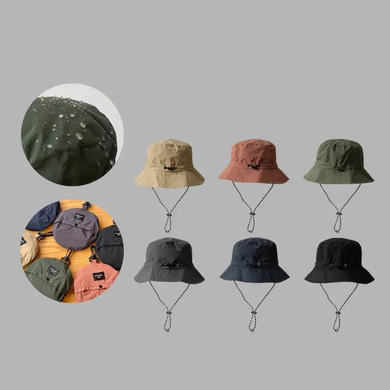 Womens Bucket Sun Hat Packable Summer Travel Beach Fishing Cap for Outdoor Waterproof Bucket Hat UV Protection Boonie Hat