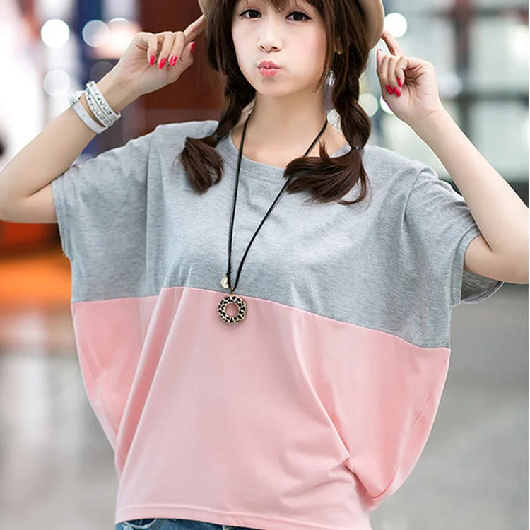 Hot Selling European and American Trend Fashion Tops Summer Women's Loose Student Women's T -shirt
