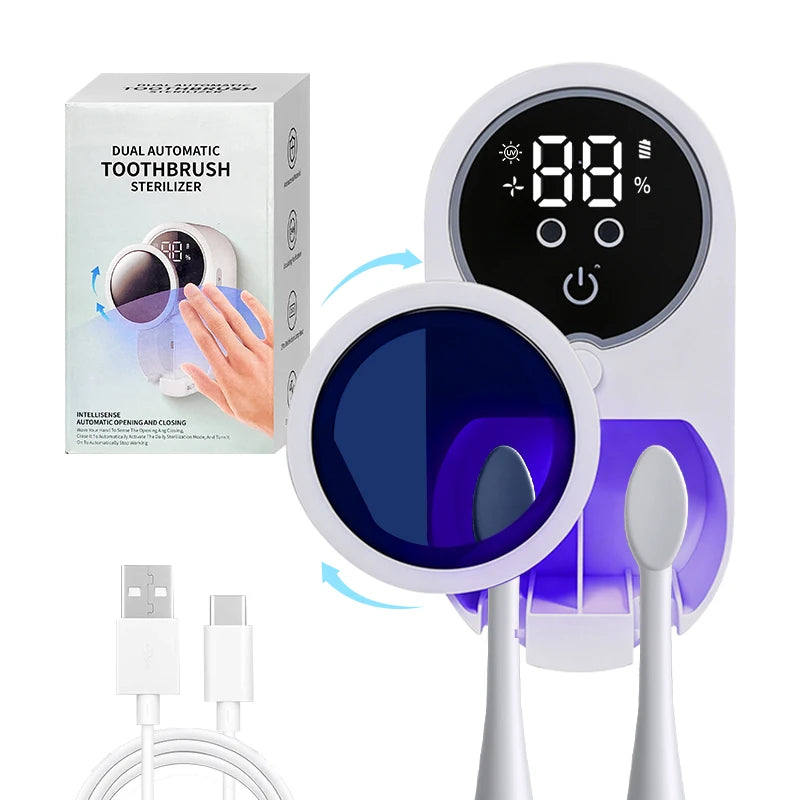 Automatic Sensor Toothbrush Sanitizers Punch-Free Electric Toothbrush Disinfectant Holder Smart Uv Toothbrush Sanitizer Case