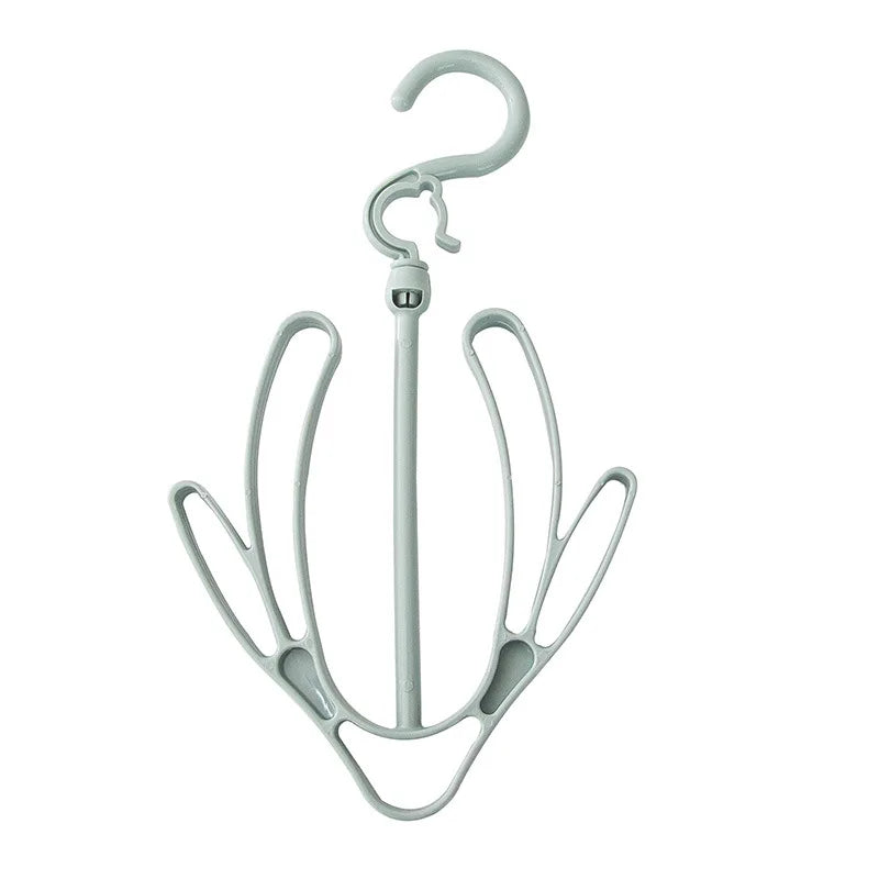 Rotating Multipurpose Balcony Hanger Drying Plastic Shoe Rack Creative Double Hook Outdoor Windproof Hook Storage Shoe Rack