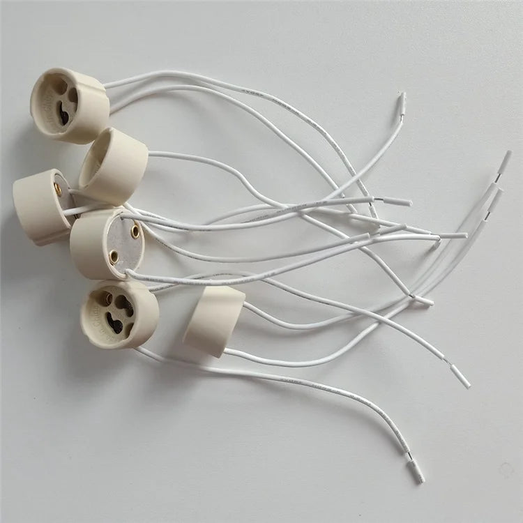 Ceramic GU10 GZ10 Lamp Holder Gu10 Porcelain Light Fitting Socket Adapter Light Accessories Halogen Lamp Holder