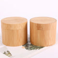 Custom Logo Eco Friendly ALL Bamboo Packaging Jars Round Makeup Pad Storage Jar Box Containers for Jewelry