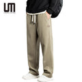 OEM ODM Hot Selling Autumn Winter Men Casual Pants Elastic Waist Loose Sports Straight Trousers