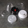 Easy Open End Transparent Non-Spill Plastic Bubble Tea Cup Sealing Lid 90mm/95mm PP Coffee Cup Cover
