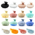 Customize Logo Wheat Straw Hair Shampoo Massage Brush Scalp Care Brush with Soft Silicone Scalp Hair Brush