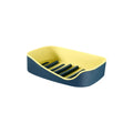 Creative Oblique Double-layer Wall Mounted Box Without Perforation Draining Two Color Soap Box Curved Wall Mounted Storage Rack