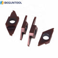 BEGUN Tungsten Carbide Insert OEM TKF12R 050-15-00 / TKF12L 200-15-08 PVD/CVD Coated HRC92 Rhombus Shape Stainless Steel Turning