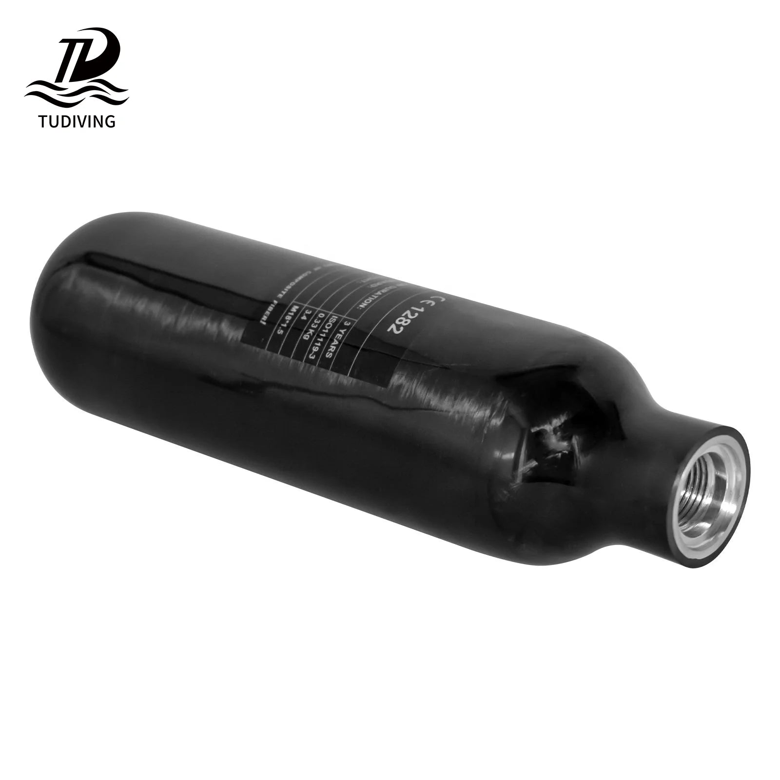 TUDIVING China Suppliers Customized Mini 0.22L High Pressure 4500psi 30mpa 300bar Paintball Game Breathing Carbon Fiber Air Tank