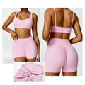 Wholesale Private Label Plus Size Workout Yoga Shorts Butt Lifting Shorts Bras Sets With Logo for Women