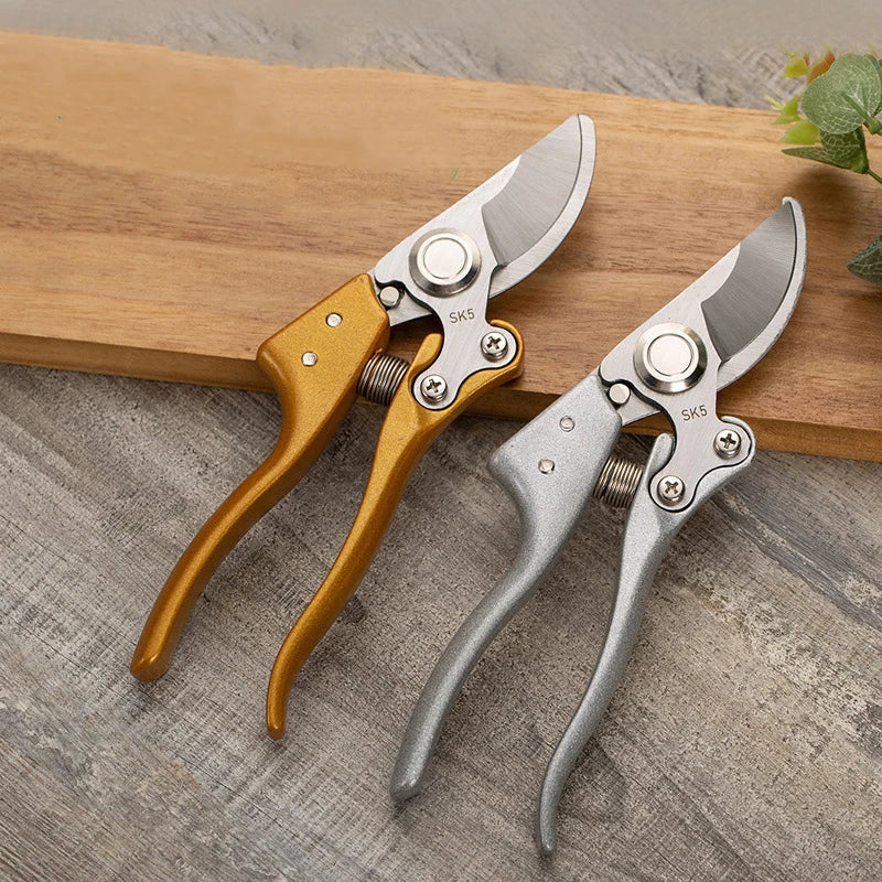 Hot Selling Industrial Grade SK5 Steel Bypass Anti-Slip Grip Aluminium Alloy Handle Garden Pruning Shears for Fruit Tree Pruning