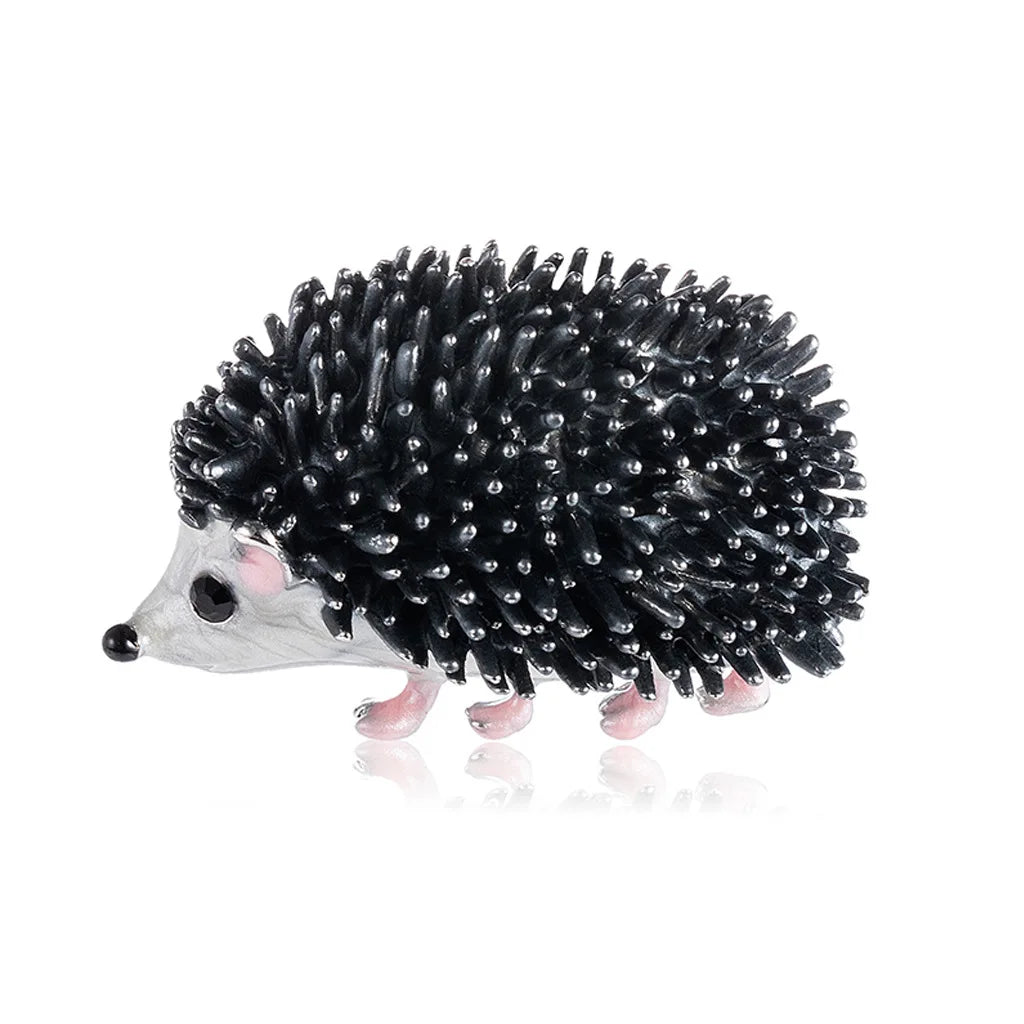 New High-End Personality Cartoon Dripping Oil Little Hedgehog Animal Brooch Pin