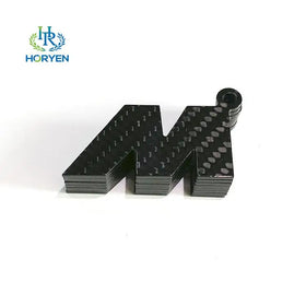Horyen Manufacture OEM Carbon Fibre Car Emblem Carbon Fiber Badge