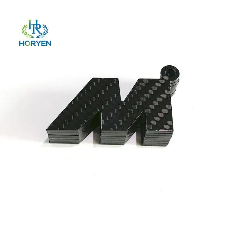 Horyen Manufacture OEM Carbon Fibre Car Emblem Carbon Fiber Badge