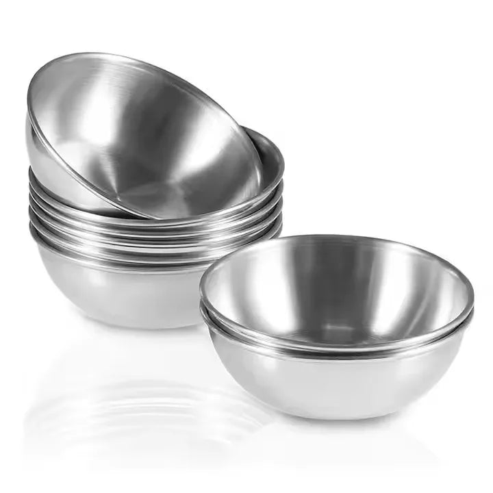 Classic Eco-Friendly Stainless Steel Square Engraving Appetizer Dish for Tomatoes Dipping Sauce and Seasoning