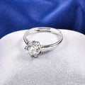 VVS Round D Moissanite Loose Gemstone Ring for 925 Sterling Silver Female Adjustable Wedding Rings