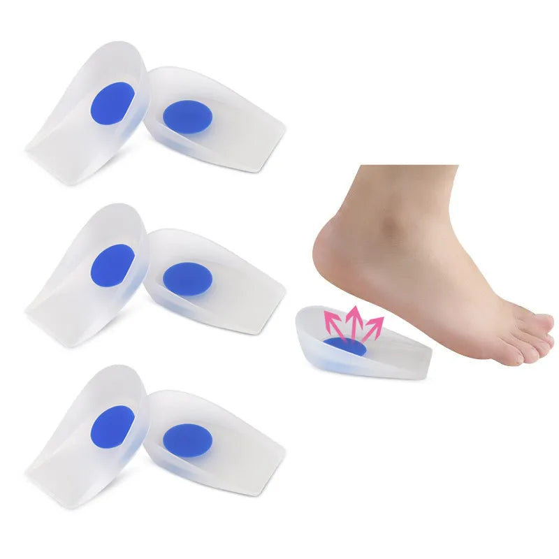 Foot Protection Sore Bruised Bone Spurs Pain Relief Profession Podiatrist Medicated Grade Silicone Heel Cups Cushion Insole Pad